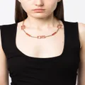Dolce & Gabbana logo-plaque chain-link necklace - Orange