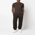 Moschino logo-print elasticated-waistband track pants - Brown