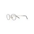 Giorgio Armani round-frame gold-tone glasses - Brown