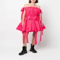 Alexander McQueen off-shoulder ruched mini dress - Pink