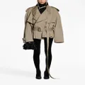 Balenciaga belted-waist cotton trench coat - Neutrals