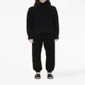 Burberry EKD-embroidered cotton track pants - Black