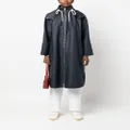 Emporio Armani Coordinates logo-print hooded rain coat - Blue