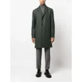 BOSS notched-collar single-breasted coat - Green