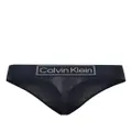 Calvin Klein logo-waistband cotton thong - Blue