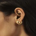 Monica Vinader Nura gold vermeil wrap earrings
