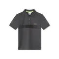 BOSS Kidswear logo-print short-sleeve polo shirt - Grey