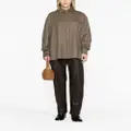 Bally houndstooth-pattern oversized shirt - Brown