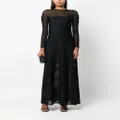Ralph Lauren Collection semi-sheer maxi dress - Black