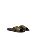 Giuseppe Zanotti Flavio leather slip-on sandals - Green
