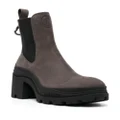 Moncler elasticated-ankle ridged-sole boots - Brown