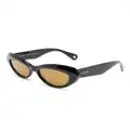 Lanvin cat-eye logo-detail sunglasses - Black