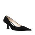 SANDRO pointed-toe 90mm suede pumps - Black