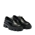 Prada Moonlith brushed leather lace-up shoes - Black
