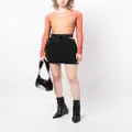 MSGM cut-out denim mini skirt - Black