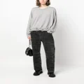 R13 distressed merino-wool jumper - Grey