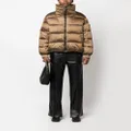 BOSS funnel-neck padded puffer jacket - Brown