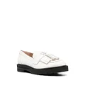 Stuart Weitzman Mila Lift Pearl leather loafers - White