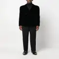 Giorgio Armani double-breasted velvet blazer - Black
