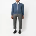 Thom Browne front zip-fastening knit jacket - Blue