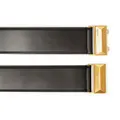 Jimmy Choo logo-engraved leather belt - Black