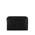 Dolce & Gabbana raised-logo leather clutch - Black