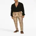 Dolce & Gabbana graphic-print silk trousers - Neutrals