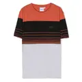 BOSS Kidswear striped short-sleeve T-shirt - Orange