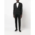 Karl Lagerfeld patterned-jacquard single-breasted blazer - Black