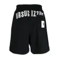 izzue logo-print track shorts - Black