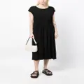 Eileen Fisher boat-neck shift midi dress - Black