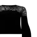 Giambattista Valli lace-panel round-neck jumper - Black
