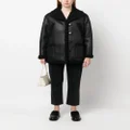 A.P.C. faux-leather shearling jacket - Black