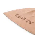 Lanvin logo-embroidered wool beanie - Brown