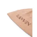 Lanvin logo-embroidered wool beanie - Brown