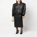 Saint Laurent point-collar leather jacket - Brown