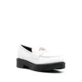 Love Moschino contrasting-sole logo plaque loafers - White
