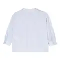 Monnalisa striped long-sleeve shirt - White