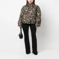 John Richmond leopard-print puffer jacket - Black