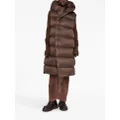 Rick Owens quilted hooded gilet - Brown
