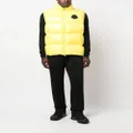 Moncler Sumido logo-patch down vest - Yellow