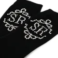 Simone Rocha monogram-embellished cotton socks - Black