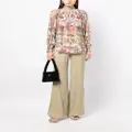 Camilla high-neck silk blouse - Multicolour