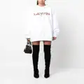 Lanvin logo-embroidered hoodie - White