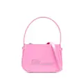 Blumarine rhinestone-logo patent-finish tote bag - Pink