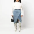 Calvin Klein layered-design wool jumper - White