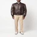 Bally pockets bomber leather jacket - Brown