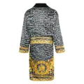 Versace Baroccodile-print bathrobe - Black