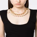 Dolce & Gabbana cable-link faux-pearl necklace - Gold