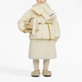 Jil Sander hooded quilted down jacket - White